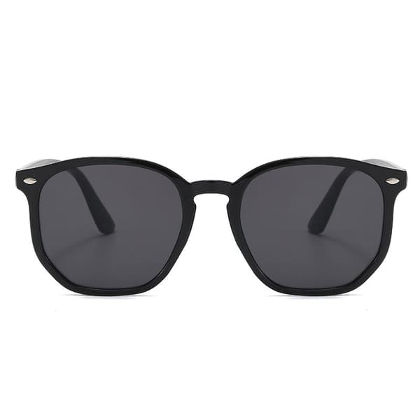 George Pyöreät mustat aurinkolasit miehille Black one size
