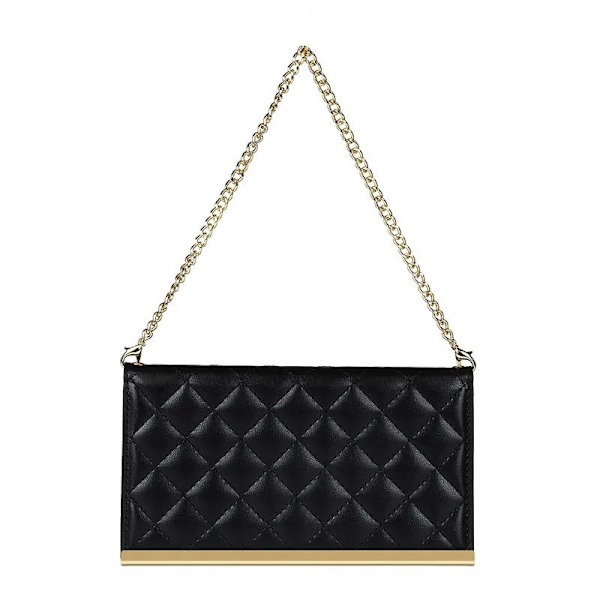 iPhone 14 Pro Max Luxury Crossbody mobilveske - Vendbar lommebok med avtakbart stropp Black