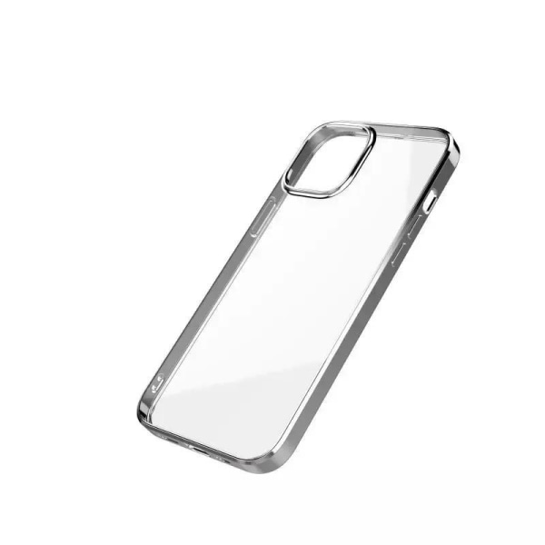 iPhone 13 Pro Max skal transparent med elektroplätering runt kam Transparent one size