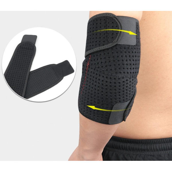 Justerbart stöd till armbåge stabiliserande kompression baseball Svart one size