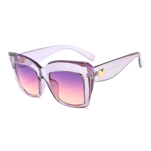 Oversized cateye solbriller UV400 Kylie lilla pink Purple one size