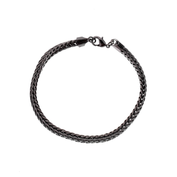 Luksuriøst titanarmbånd + halskjede for menn i sort eller sølv Black one size