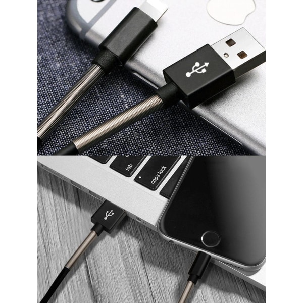 Oförstörbar laddare i metal till Android Micro USB! Vit one size