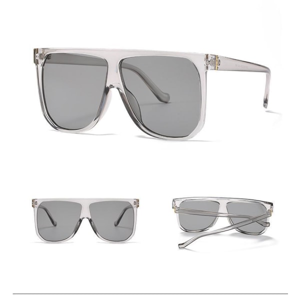 Store solbriller vannavstøtende for kvinner UV400 Grey one size