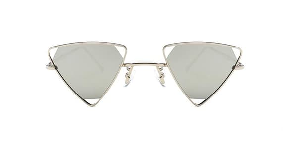 Triangulære hipster solbriller i sølv Silver one size
