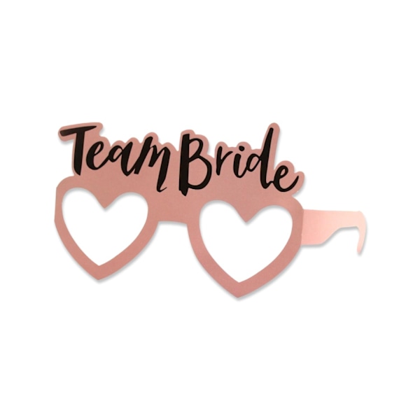 6-Pack Rosa Team bride pappersglasögon för möhippa och bröllopsfest Rosa