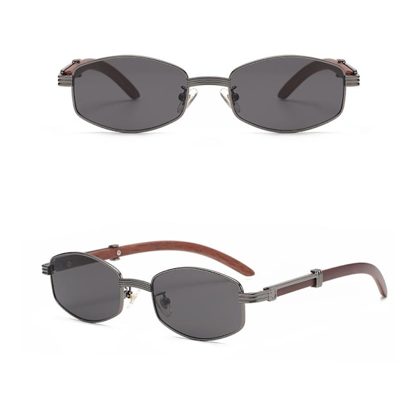 Unike trendy solbriller for menn hip hop små gull tredetaljer Blue one size