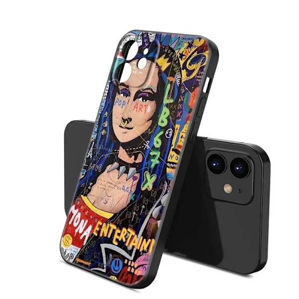 Cover for all iPhone 15 models with Mona Lisa hip hop reggie cool Black one size