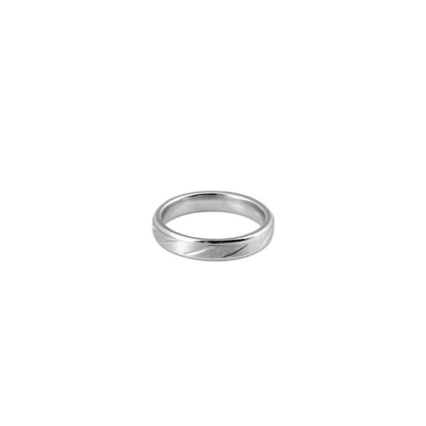 Klassisk silver & guldfärgad stålring för män vacker polering Silver US 9 Silver