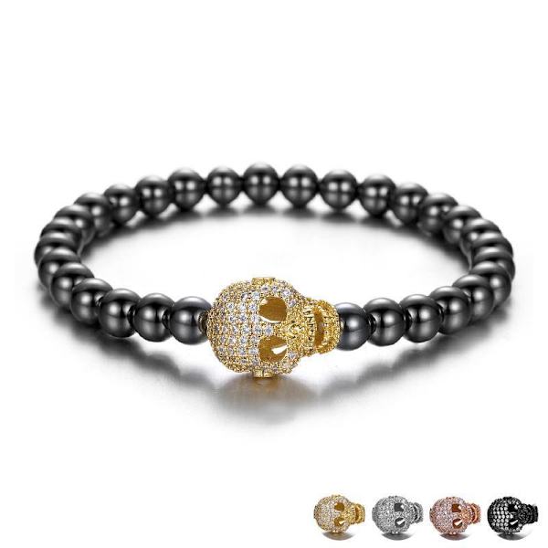 Rannekoru kallolla timanttikuminauhalla unisex-sirkonilla Gold one size