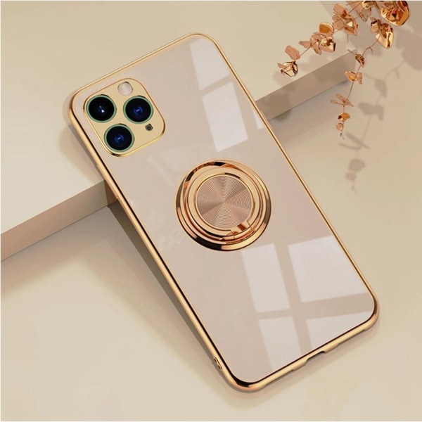 Luksus stilfuld Case Phone11 med ringstativfunktion guld Blue one size