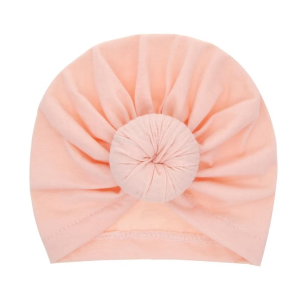 Søt turban med smultring flere farger stretchmateriale 0-2 år baby barn Apricot one size