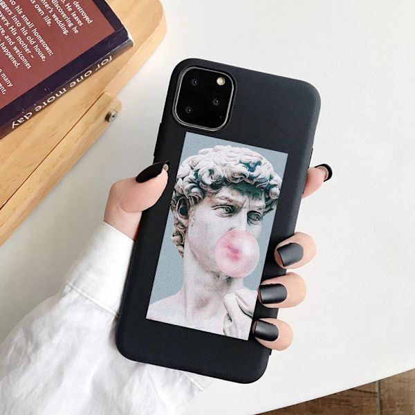 iPhone 11 Pro Max case David statue michelangelo tyggegummi Black one size