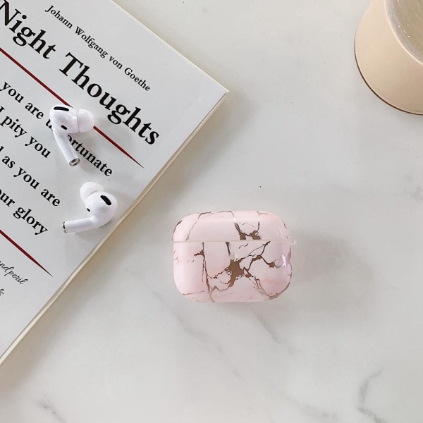 Airpods Pro Skal i lyxigt marmormönster Rosa one size
