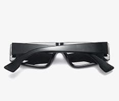Firkantede solbriller med polycarbonat stel 2025 Black one size