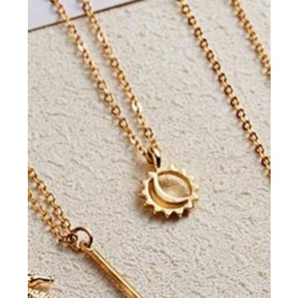 Forever summer -halsband med sol 18K guldpläterad gåva sommar julklapp Guld one size