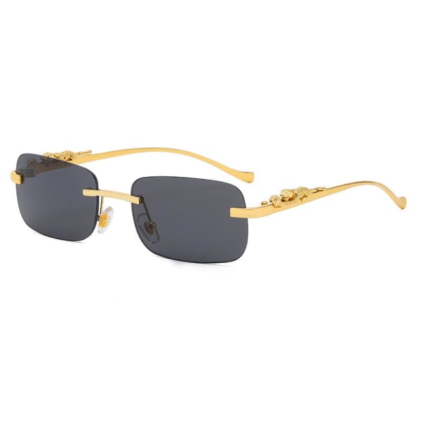 Solglasögon för män leopard puma guld skalm hip hop Black one size