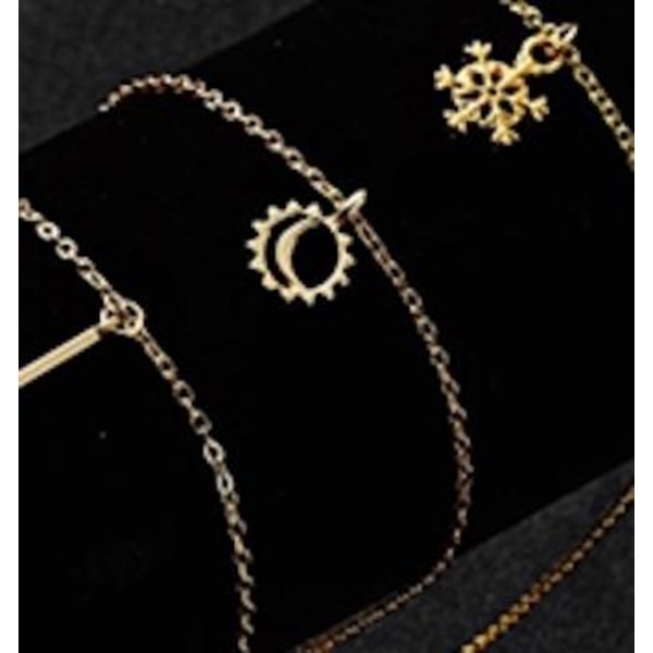 Forever summer -halsband med sol 18K guldpläterad gåva sommar julklapp Guld one size