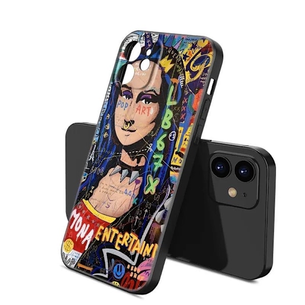 Cover til alle iPhone 15 modeller med Mona Lisa hip hop reggie cool Black one size