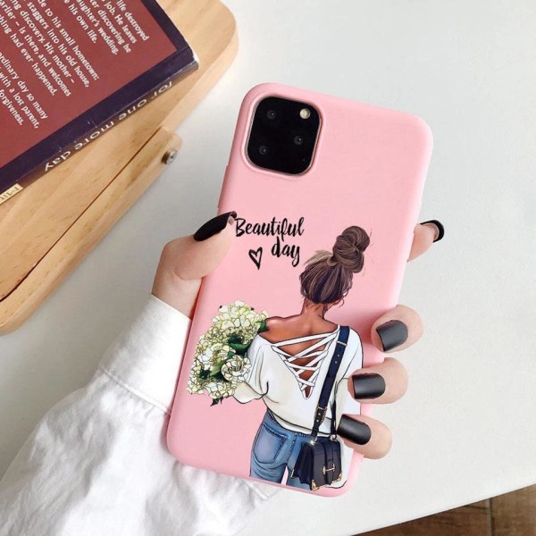 iPhone 12 Pro Max skal beautiful day influencer blommor rosa Rosa one size
