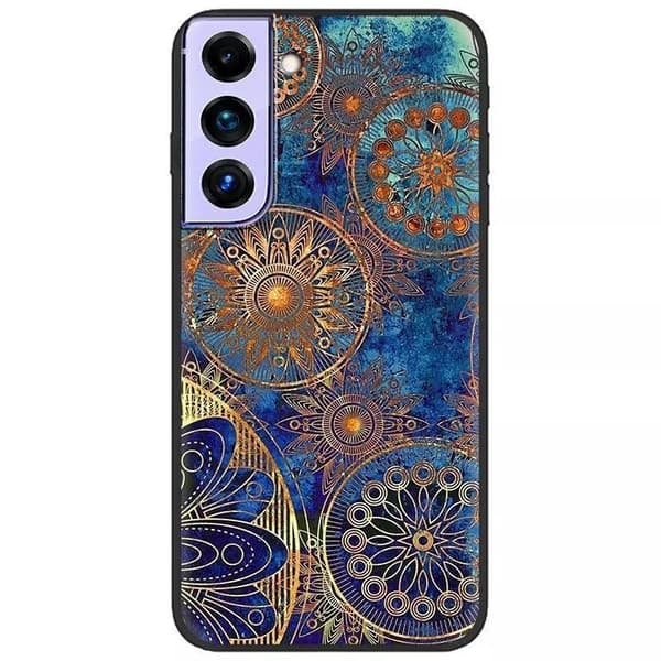 Cover til iPhone 15, Pro & Max orientalsk blåt mønster Blue one size