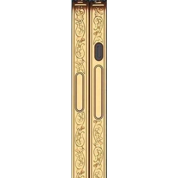 iPhone 13 Pro Max Lyx glas skal guld barock elegant rokoko marmor Guld one size
