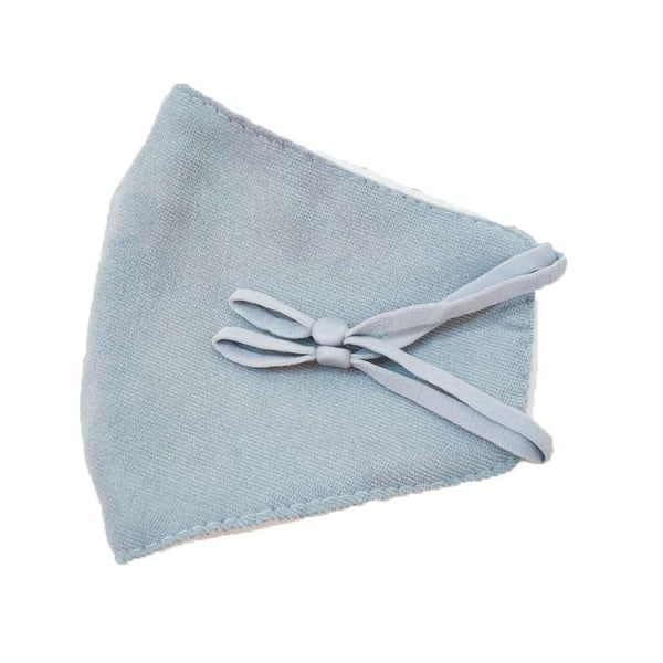 5-lags maske i bomulds mundbeskyttelse i flere stilfulde pastelfarver LightBlue one size