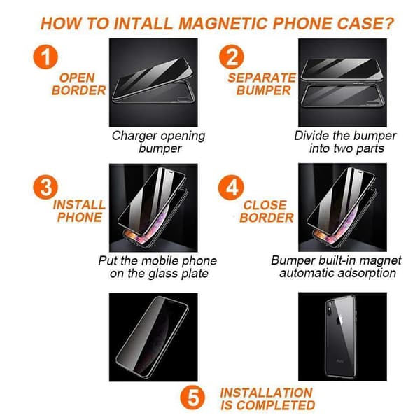 iPhone 14 Pro - 360 graders full beskyttelse med front og bakside - antispion Gold