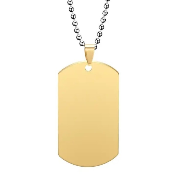 Forgyldt mænds badge med enkel kæde - 2 x 2,5 cm guld, sølv og r Gold one size