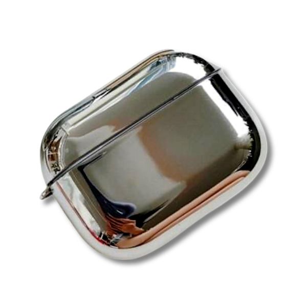 2022 Kolmannen sukupolven Airpods-kuori mukavalla kiiltävällä metallisuojapinnoitteella Silver one size