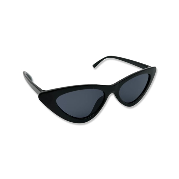 Svarta cat-eye solglasögon vintage retro högkvalitativt material Svart one size