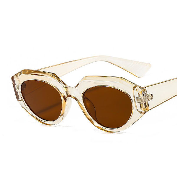 Retro solglasögon dam årets hetaste trend multifärg Beige one size