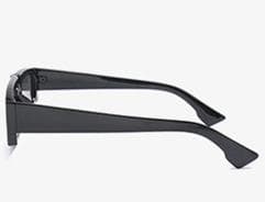 Firkantede solbriller med polycarbonat stel 2025 Black one size