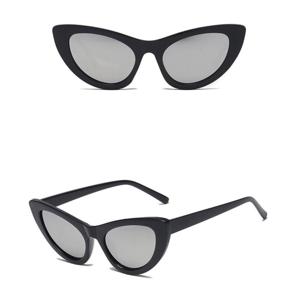 Retro Vintage Cateye Sunglasses Fashion UV400 Black one size