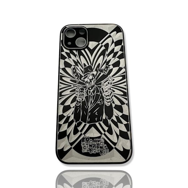 Alumiinikuori kaikki iPhone 14 -mallit 3D raha-ase juoma Black one size