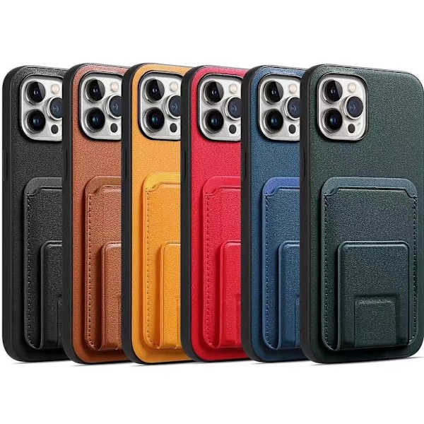 'iPhone 14' etui med stativfunktion og rum til kort Black