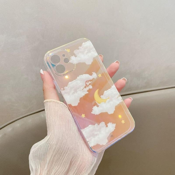 iPhone 13 Pro holografinen kuori, jossa on läpinäkyvä pilvitähti Transparent one size