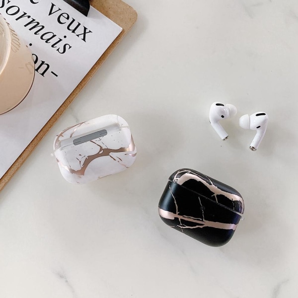 Airpods Pro Case in luxurious marble pattern Pink one size