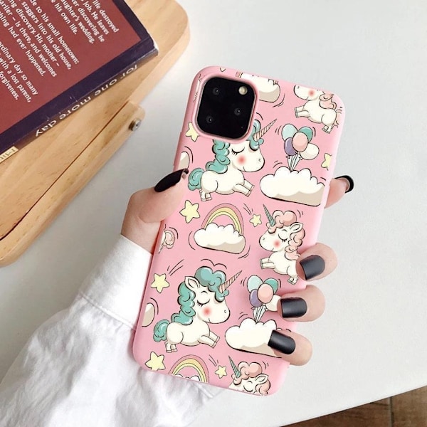 iPhone 15, Pro & Max case unicorn pink balloon rainbow Pink one size