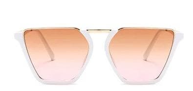 Half Frame solbriller UV400 pink glas White one size
