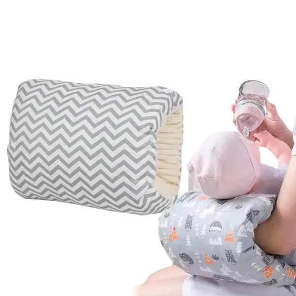 Justerbar amningskudde i babybomull Amning Tvättbar för spädbarn Blå one size