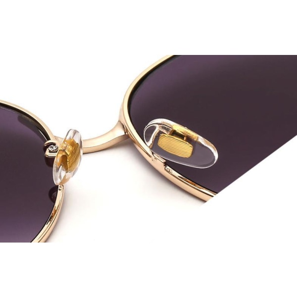 Solbrille lady metal med perle overdimensioneret Purple one size