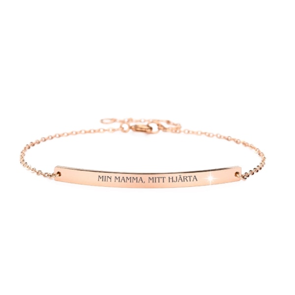 Ruostumattomasta teräksestä valmistettu rannekoru äitienpäiväksi äidille, kulta, hopea, ruusukulta, lahjaidea Pink gold one size