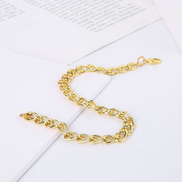 Armbåndskæde til mænd og kvinder Gold one size