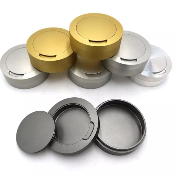 Snusboks i aluminium for all snus med oppbevaringsrom Silver