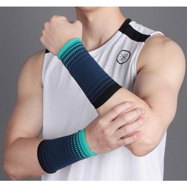 Ankelstropper i stof, der stabiliserer og kompressionssport Blue