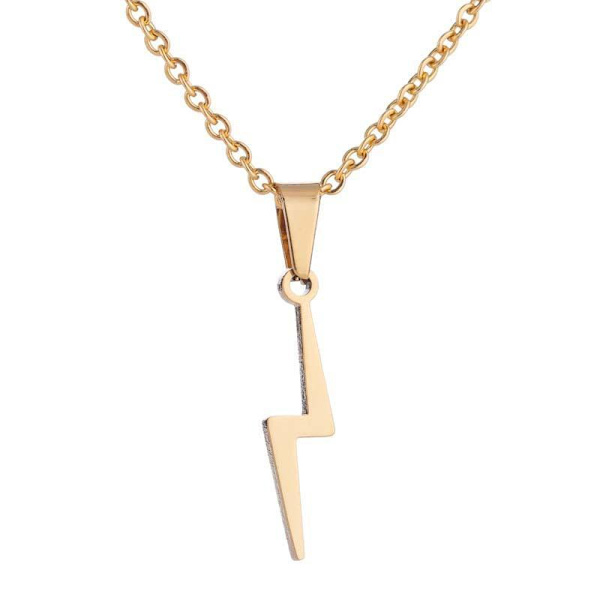 Trendikäs rannekoru kaulakoru salama 14 k kullattua kultaa hopeaa Silver one size