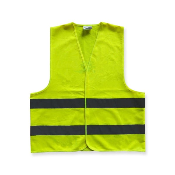 Refleksvest for sykling med borrelås ONE SIZE Lime green one size