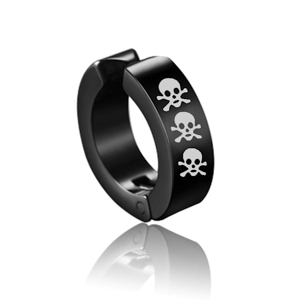 Sort cuff punk piercing hvid mønster stjernekranie skorpion Black one size