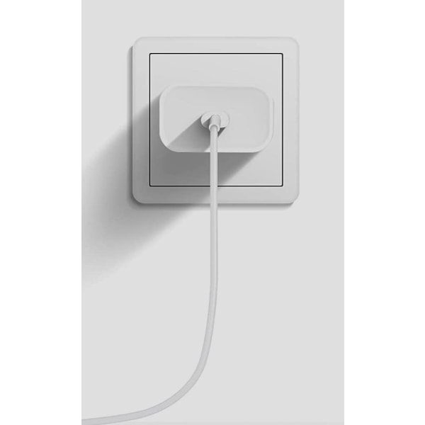 USB-C HURTIGLADER til EU vægstik hvid 20W iPhone White one size